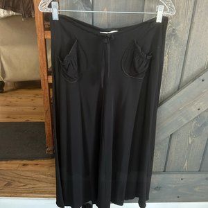 Max Studio set, black, cropped pant and jacket with hood.